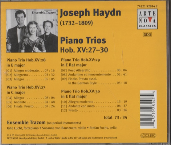 Joseph Haydn / Ensemble Trazom: Piano Trios CD (Käyt)