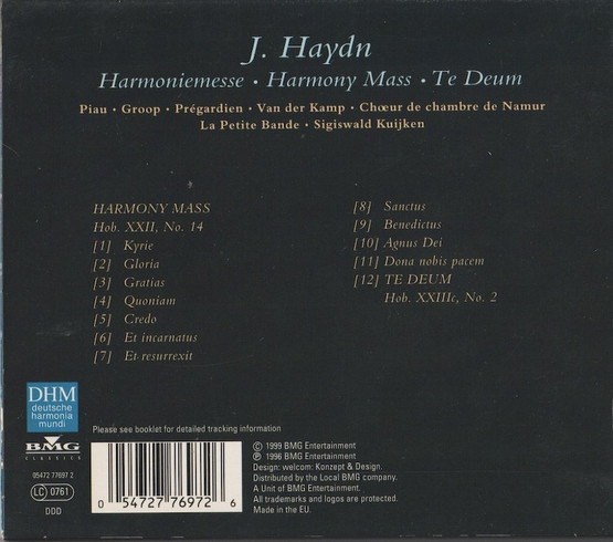 J. Haydn: Harmoniemesse / Harmony Mass / Te Deum CD (Käyt)