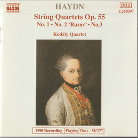 Haydn / Kodály Quartet: String Quartets Op. 55, Nos. 1 - 3. CD (Käyt)