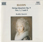 Haydn / Kodály Quartet: String Quartets Op. 9, Nos. 1, 3 and 4 CD Käyt