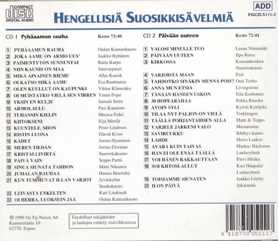 V/A: Hengellisiä suosikkisävelmiä 2CD (Käyt)