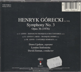 Henryk Górecki / Dawn Upshaw / David Zinman: Symphony No. 3. CD (Käyt)