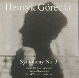 Henryk Górecki / Dawn Upshaw / David Zinman: Symphony No. 3. CD (Käyt)