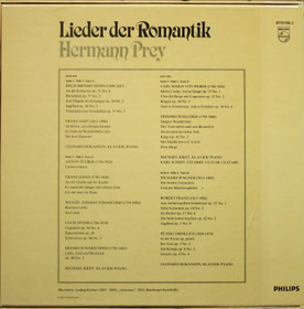Hermann Prey: Lieder Der Romantik 2LP Box (Käyt)