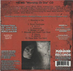 Hiems: Worship Or Die CD (Käyt. promo)