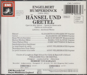 Humperdinck / Schwarzkopf / Karajan: Hänsel Und Gretel 2CD (Käyt)