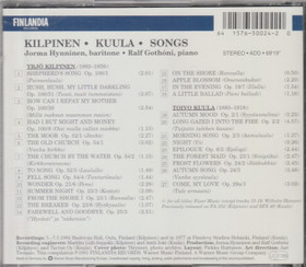 Yrjö Kilpinen / Toivo Kuula / Jorma Hynninen /Gothóni: Songs CD (Käyt)