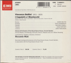 Bellini / Baltsa / Gruberova / Muti: I Capuleti E I Montecchi 2CD Käyt