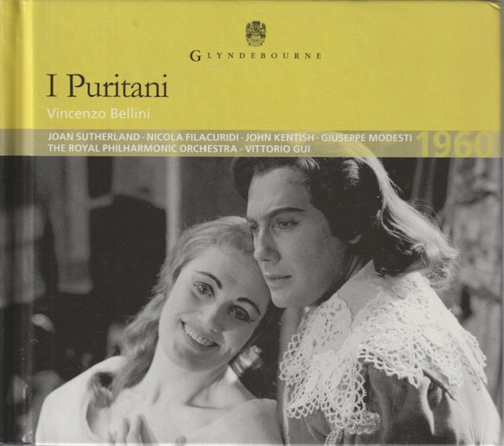 Bellini / Sutherland / Filacuridi / Kentish / Gui: I Puritani CD+kirja