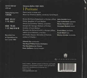 Bellini / Sutherland / Filacuridi / Kentish / Gui: I Puritani CD+kirja