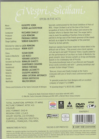 Verdi / Dunn / Nucci / Luchetti / Chailly: I Vespri Siciliani DVD Käyt
