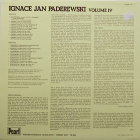 Ignace Jan Paderewski: Ignace Jan Paderewski Vol IV. LP (Käyt)