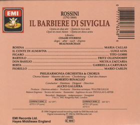 Rossini / Callas /Alva /Galliera: Il Barbiere Di Siviglia 2CD Box Käyt
