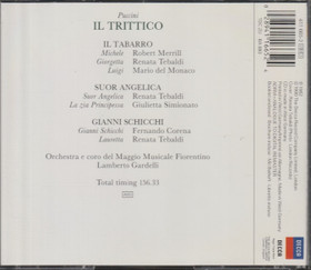 Puccini / Tebaldi /  Lamberto Gardelli: Il Trittico 3CD (Käyt)