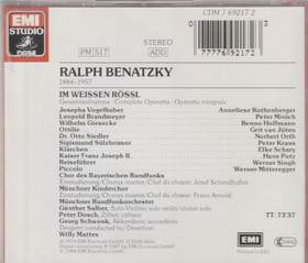 Benatzky / Rothenberger / Minich / Mattes: Im Weißen Rössl CD (Käyt)