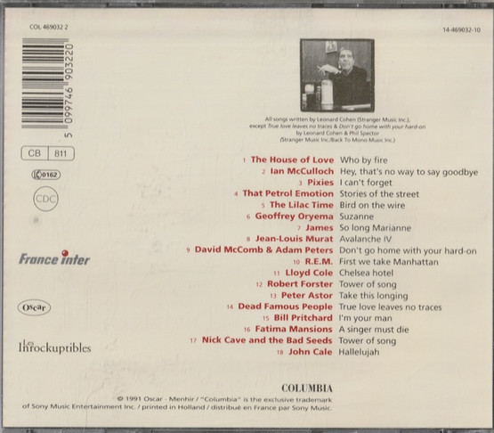 V/A: I'm Your Fan (The Songs Of Leonard Cohen By...) CD (Käyt)