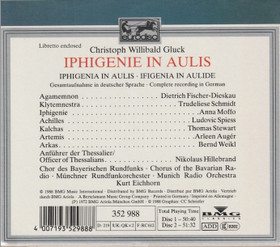 Gluck / Moffo / Fischer-Dieskau / Eichhorn: Iphigenie In Aulis 2CD Box