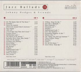 Johnny Hodges & Friends: Jazz Ballads 15. 2CD (Käyt)