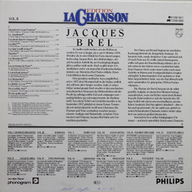 Jacques Brel: Edition La Chanson Vol. II. LP (Käyt)
