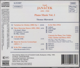 Janáček / Thomas Hlawatsch: Piano Music Vol. 2. CD (Käyt)