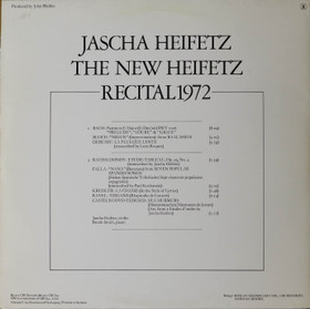 Jascha Heifetz: The New Heifetz Recital 1972 (Käyt)