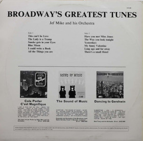 Jef Mike And His Orchestra: Broadway's Greatest Tunes LP (Käyt)