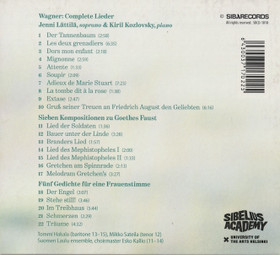 Wagner / Jenni Lättilä / Kiril Kozlovsky: Complete Lieder CD (Käyt)