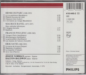 Jessye Norman Sings Duparc / Ravel / Poulenc /Satie CD (Käyt)