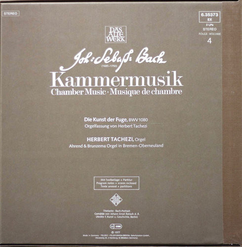Bach / Tachezi: Kammermusik, BWV 1080 2LP Box(Käyt)