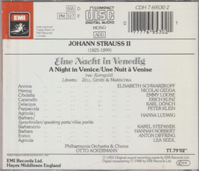 J. Strauss II / Schwarzkopf / Ackermann: Eine Nacht In Venedig CD Käyt