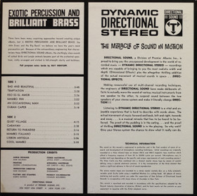 John Evans and The Big Band: Exotic Percussion And Brilliant Brass LP