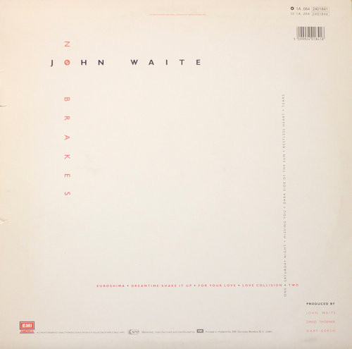 John Waite: No Brakes LP (Käyt)