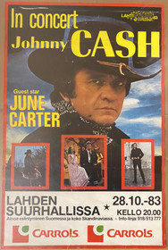 Keikkajuliste: Johnny Cash Lahdessa 1983 K3- (Käyt)