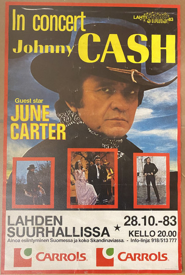 Keikkajuliste: Johnny Cash Lahdessa 1983 K3- (Käyt)