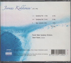 Joonas Kokkonen / Sakari Oramo: Symphonies Nos. 1 & 2, Opus Sonorum CD