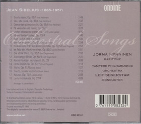 Jean Sibelius / Jorma Hynninen / Leif Segerstam: Orchestral Songs CD 