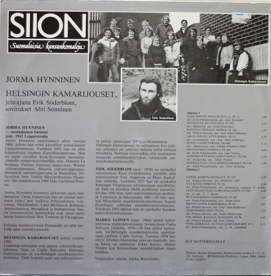 Jorma Hynninen : Siion - suomalaisia kansankoraaleja LP (Käyt)