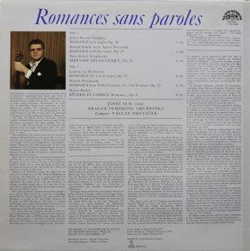 Josef Suk / Václav Smetáček: Romances Sans Paroles LP (Käyt)