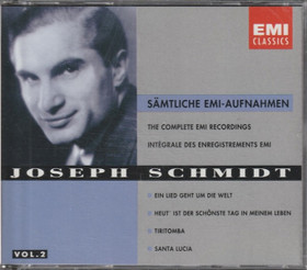 Joseph Schmidt: Sämtliche EMI-Aufnahmen Vol. 2. CD (Käyt)