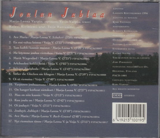 Marja-Leena ja Veijo Varpio / Kiviniemi / Rantamäki: Joulun Juhlaa CD