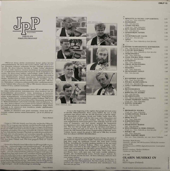 Järvelän Pikkupelimannit: JPP - New Finnish Folk Fiddling 2LP (Käyt)