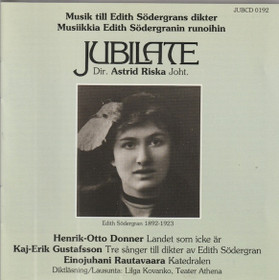 Jubilate / Astrid Riska: Musik till Edith Södergrans dikter CD (Käyt)