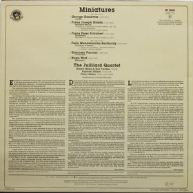 Juilliard Quartet: Miniatures LP (Käyt)