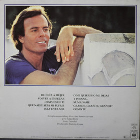 Julio Iglesias: De Niña A Mujer LP (käyt)