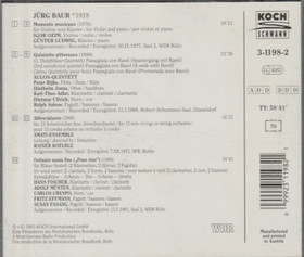 Jürg Baur: Kammermusik CD (Käyt)