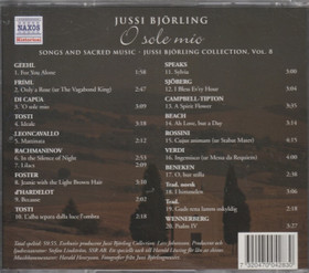 Jussi Björling: Sole Mio - Björling Collection, Vol. 8. CD (Käyt)