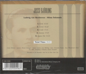 Beethoven / Jussi Björling: Missa Solemnis CD (Käyt)