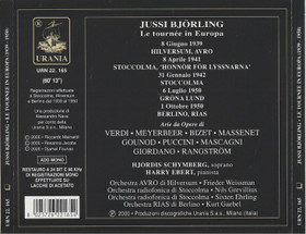 Jussi Björling in Europa CD (Käyt)