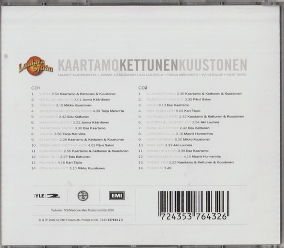 Kaartamo Kettunen Kuustonen: Laulava sydän 2CD (Käyt)