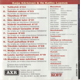  Kaija Kärkinen & Ile Kallio: Lupaus CD (Käyt)